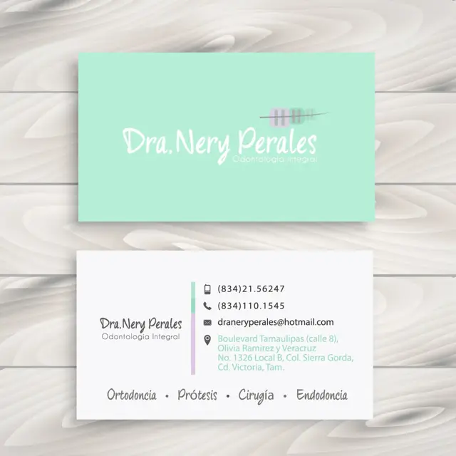Dra. Nery Perales, tarjetas de presentación