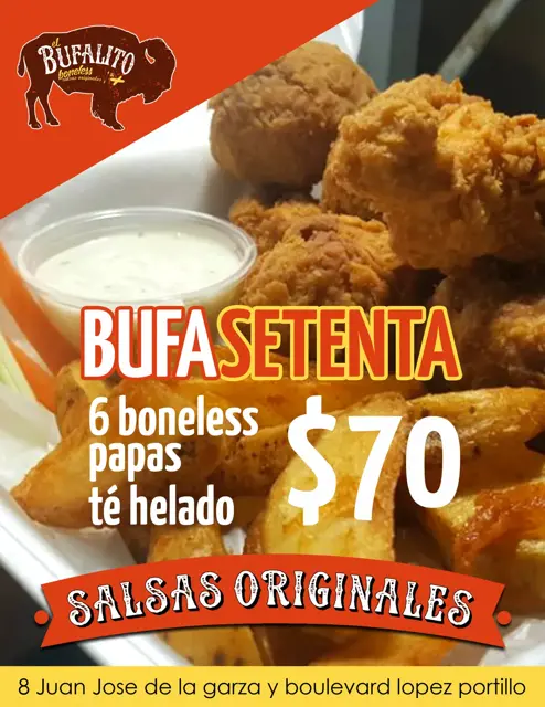 El Bufalito, flyer de promoción